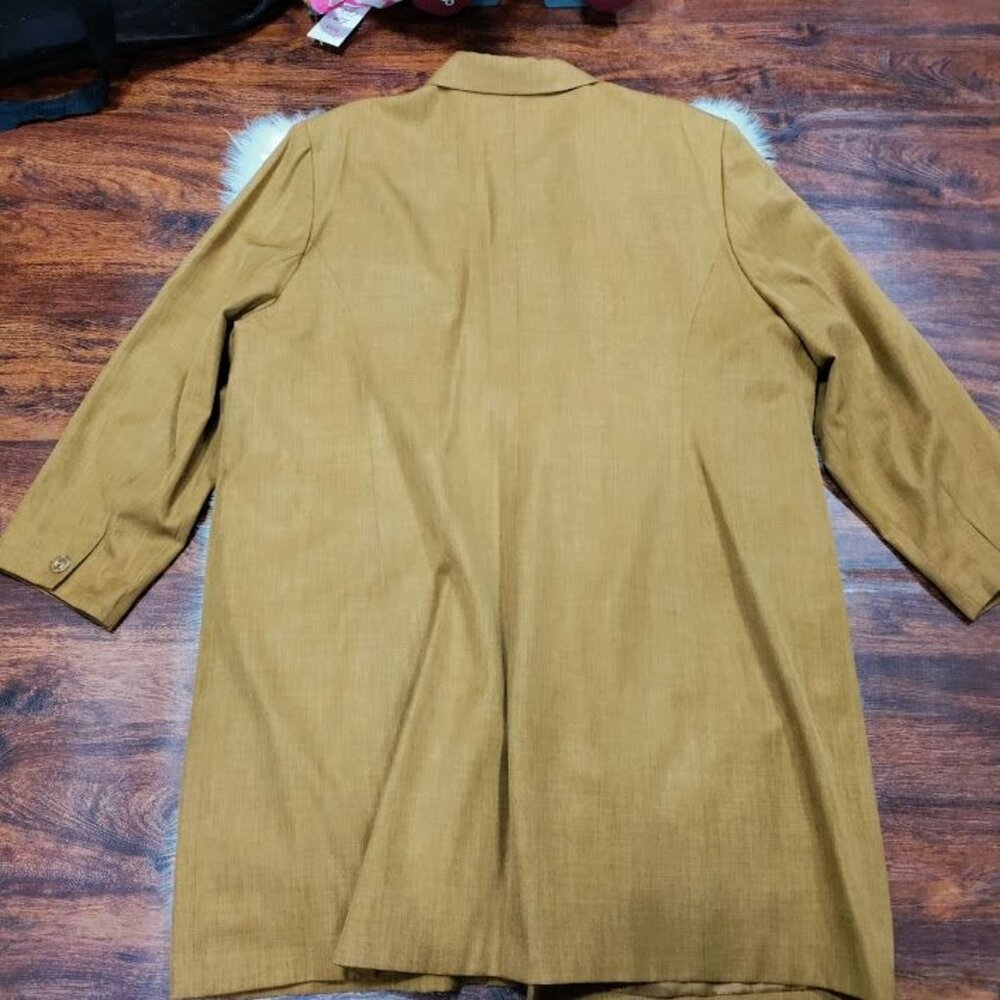 PRET A PORTER SUITS Stylish Tan Vintage Fully Lined Blazer & Pants Set Size 26W - Picture 5 of 16